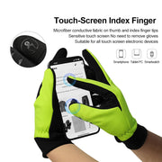 touch-screen index finger gloves with a person using a smartphone.